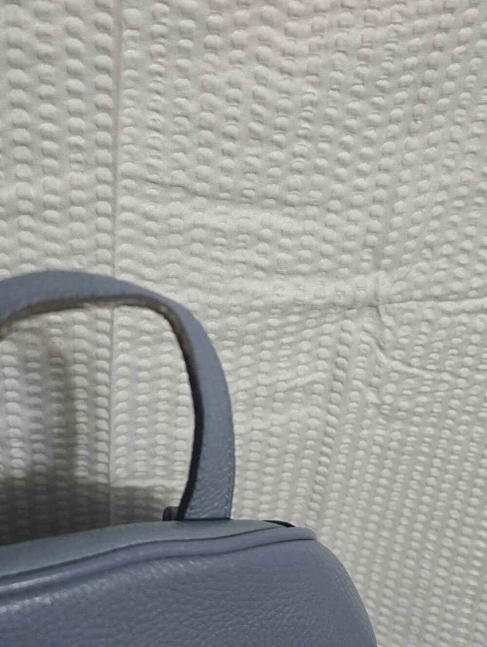 Michael Kors Powder Blue Pebbled Leather Backpack